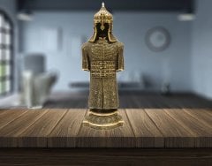10 cm x 29 cm Altın Renk Cevşen-i Kebir Osmanlı Zırh Biblo