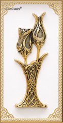 28 cm x 43 cm Beyaz Altın Renk Lalegül Tablo Çerçeve