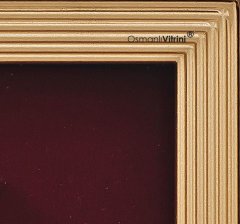 18 cm x 20 cm Ölçü Taşlı Dore Altın Renk Lalegül Tablo Çerçeve