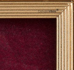 18 cm x 20 cm Taşlı Dore Altın Renk Kabartmalı Kabe Tablo Çerçeve