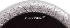 19 cm x 24 cm Oval Gümüş Renk Osmanlı Tuğrası Arması