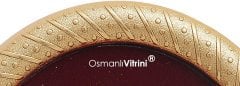 19 cm x 24 cm Oval Altın Renk Osmanlı Tuğrası Arması