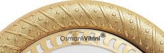 19 cm x 24 cm Oval Altın Renk Allah Hz.Muhammed Çerçeve Pano