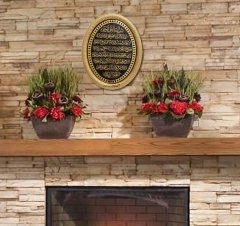 19 cm x 24 cm Oval Altın Renk Ayetel Kürsi Dua Çerçeve Pano