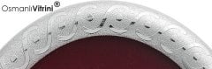 23 cm x 30 cm Oval Gümüş Renk Osmanlı Tuğrası Arması