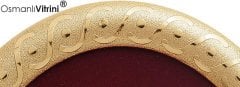 23 cm x 30 cm Oval Altın Renk Osmanlı Tuğrası Arması
