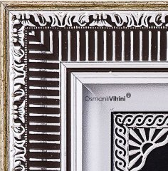 28 cm x 43 cm Siyah Gümüş Renk Lalegül Tablo Çerçeve