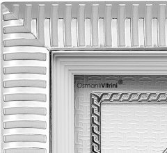 29 cm x 33 cm Beyaz Gümüş Renk Nazar Ayeti Duası Tablo Çerçeve