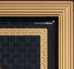 29 cm x 33 cm Siyah Altın Renk Esmaül Hüsna Tablo Çerçeve