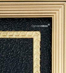 29cm x 33cm Siyah Altın Renk Lalegül Tablo Çerçeve