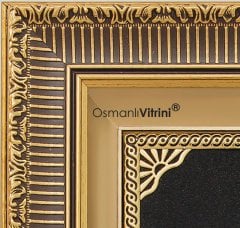 30 cm x 50 cm Siyah Altın Renk Lalegül Tablo Çerçeve