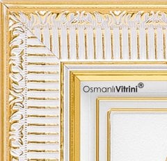 30 cm x 60 cm Beyaz Altın Renk Besmele-i Şerif Tablo Çerçeve