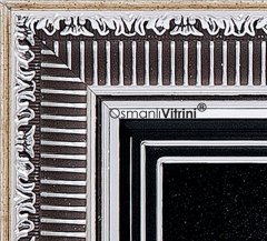 30 cm x 60 cm Siyah Gümüş Renk Kelime-i Tevhid Yazılı Tablo Çerçeve