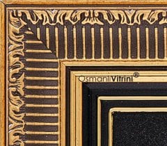 30 cm x 60 cm Siyah Altın Renk Kelime-i Tevhid Yazılı Tablo Çerçeve