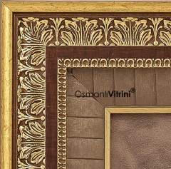 50 cm x 60 cm Taşlı Altın Renk Allah Yazılı Tablo Çerçeve