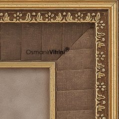 60 cm x 65 cm Altın Renk Osmanlı Tuğrası Arması Tablo Çerçeve