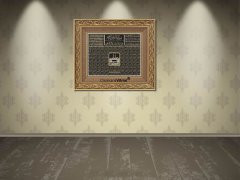 66 cm x 76 cm Altın Renk Besmele Fatiha Ayetel Kürsi Esmaül Hüsna Kabe Tablo Çerçeve
