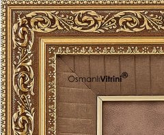 70 cm x 75 cm Altın Renk Osmanlı Tuğrası Arması Tablo Çerçeve