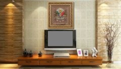 75 cm x 80 cm Taşlı Altın Renk Osmanlı Tuğrası Arması Tablo Çerçeve