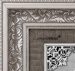 75 cm x 140 cm Gümüş Renk Allah Hz.Muhammed Kabe Tablo Çerçeve