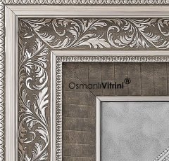 80 cm x 80 cm Gümüş Renk Ayetel Kürsi Duası Tablo Çerçeve
