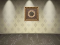 80 cm x 80 cm Altın Renk Esmaül Hüsna(Allah'ın 99 İsmi) Tablo Çerçeve