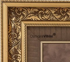 80 cm x 80 cm Altın Renk Esmaül Hüsna(Allah'ın 99 İsmi) Tablo Çerçeve