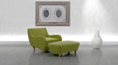 82 cm x 113 cm Gümüş Renk Ayetel Kürsi Esmaül Hüsna Tablo Çerçeve