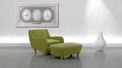 82 cm x 147 cm Tam Taş Beyaz Gümüş Ayetel Kürsi Allah Hz.Muhammed Tablo