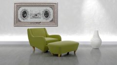86 cm x 155 cm Gümüş Renk Allah Hz.Muhammed Kabe Tablo Çerçeve