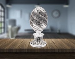 8 cm x 19 cm Taşlı Beyaz Renk Ayetel Kürsi Dualı Biblo