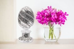8 cm x 19 cm Taşlı Beyaz Renk Ayetel Kürsi Dualı Biblo