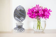 8 cm x 19 cm Taşlı Beyaz Mavi Renk Ayetel Kürsi Dualı Biblo