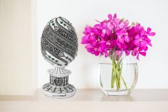 8 cm x 19 cm Taşlı Beyaz Yeşil Renk Ayetel Kürsi Dualı Biblo