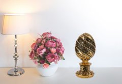 8 cm x 19 cm Taşlı Altın Renk Ayetel Kürsi Dualı Biblo