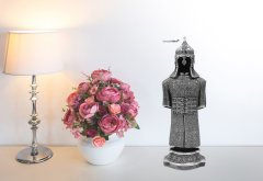 10 cm x 29 cm Gümüş Renk Cevşen-i Kebir Dualı Osmanlı Zırh Biblo