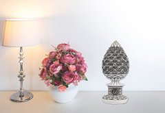 8 cm x 19 cm Taşlı Beyaz Renk Esmaül Hüsna Yazılı Biblo