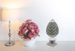 8 cm x 19 cm Taşlı Sedef Renk Esmaül Hüsna Yazılı Biblo