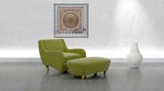 55 cm x 55 cm Beyaz Sarı Renk Papatya Model Ayetel Kürsi Tablo Çerçeve