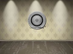 56 Cm Gümüş Renk Tam Taşlı Amena Resulu Yazılı Tablo Çerçeve