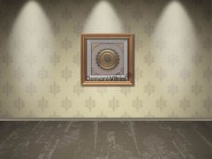 67 Cm x 67 Cm Beyaz Sarı Renk Papatya Ayetel Kursi Yazılı Tablo Çerçeve