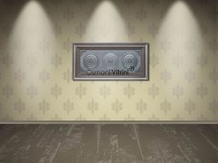 72 Cm X 148 Cm Gümüş Renk Papatya Amena Resulu & Ayetel Kursi & Esmaul Husna Yazılı Tablo Çerçeve