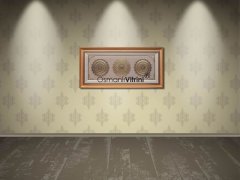 72 Cm X 148 Cm Sarı Renk Papatya Amena Resulu & Ayetel Kursi & Esmaul Husna Yazılı Tablo Çerçeve