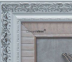 61 Cm x 97 Cm Gümüş Renk İsmi Nebi & Esmaul Husna & İsmi celil Tablo Çerçeve