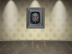 45 cm x 52 cm Gümüş Renk Osmanlı Tuğrası Tablo Çerçeve