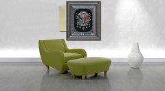 45 cm x 52 cm Gümüş Renk Osmanlı Tuğrası Tablo Çerçeve