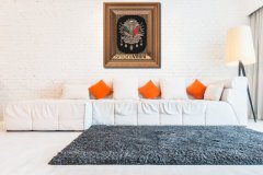 45 cm x 52 cm Sarı Renk Osmanlı Tuğrası Tablo Çerçeve