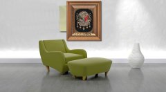 45 cm x 52 cm Sarı Renk Osmanlı Tuğrası Tablo Çerçeve