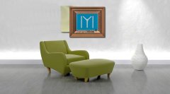 45 cm x 52 cm Sarı Renk Kayı Boyu Bayrağı Tablo Çerçeve