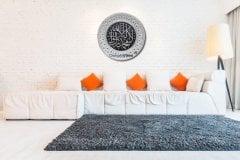 33 cm Gümüş Tabak Taşlı Kelimei Tevhid Yazılı Tablo Çerçeve
